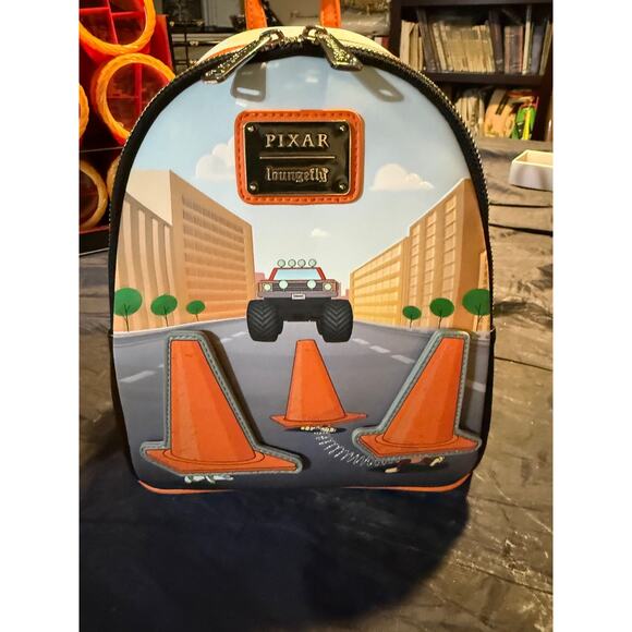 NWT Pixar Toy Story 2 Walking Cones Scene Loungefly Backpack